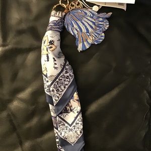 tory burch scarf keychain